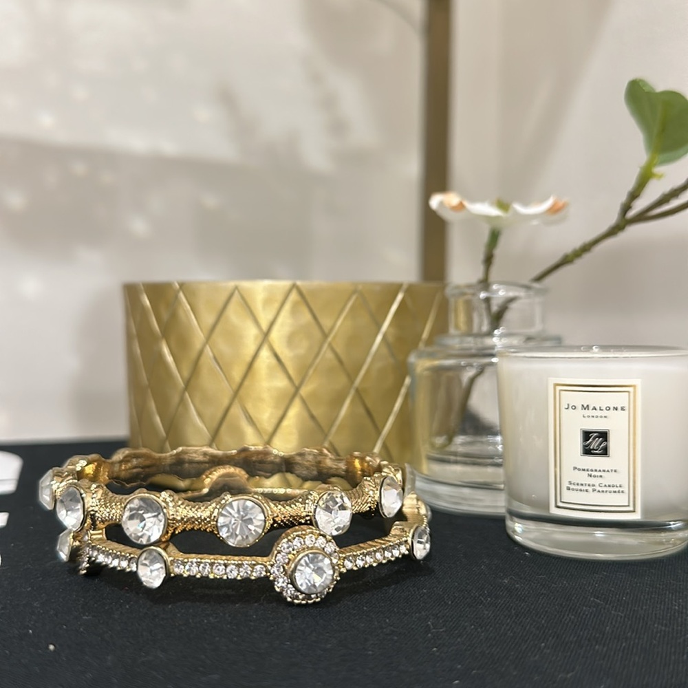 Gold Cache Rhinestone Bangles - Picture 8 of 8
